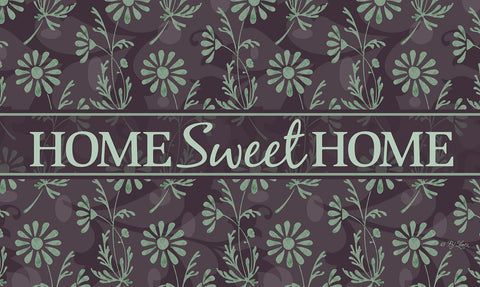 Sweet Flower Medley- Green Door Mat image 1