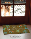 Hello Flowers and Butterflies- Brown Door Mat image 5
