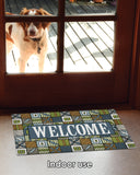 Welcome Floral Checkerboard 1 Door Mat image 5