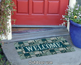Welcome Floral Checkerboard 2 Door Mat image 4