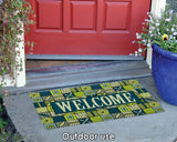 Welcome Floral Checkerboard 3 Door Mat image 4