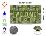 Welcome Floral Checkerboard 4 Door Mat image 3