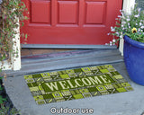 Welcome Floral Checkerboard 4 Door Mat image 4
