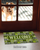 Welcome Floral Checkerboard 4 Door Mat image 5