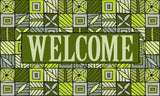 Welcome Floral Checkerboard 4 Door Mat image 2