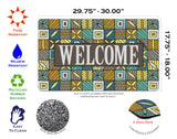 Welcome Floral Checkerboard 6 Door Mat image 3