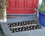 Welcome Rain Drops- Black Door Mat image 4
