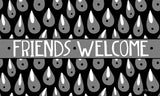 Welcome Rain Drops- Black Door Mat image 2