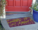 Purple Stained Paisley- Welcome Door Mat image 4