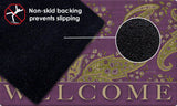Purple Stained Paisley- Welcome Door Mat image 7