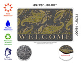 Gray Stained Paisley- Welcome Door Mat image 3