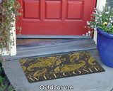 Gray Stained Paisley- Welcome Door Mat image 4