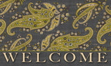 Gray Stained Paisley- Welcome Door Mat image 2