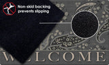 Charcoal Stained Paisley- Welcome Door Mat image 7