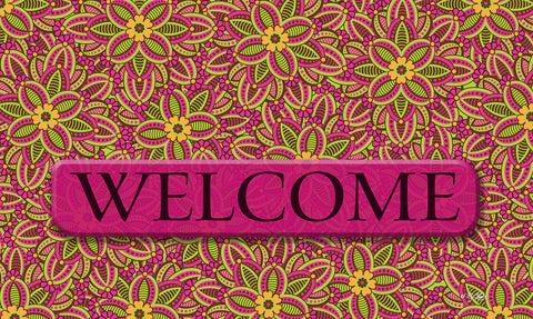 Fuchsia Welcome Door Mat image 1