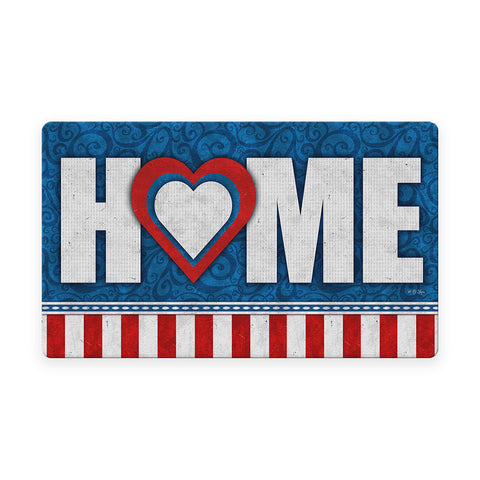Heart of the Home- Patriotic Door Mat image 1