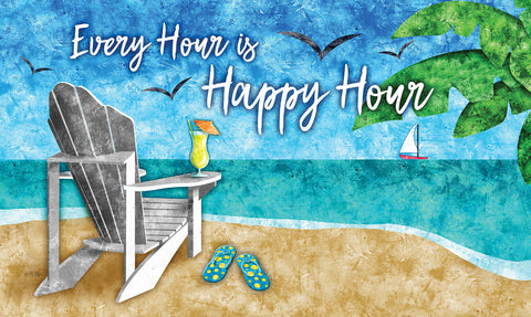Happy Hour Beach Door Mat image 1