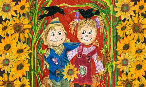 Scarecrow Love Door Mat image 1