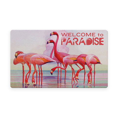 Flamingo Paradise Door Mat image 1