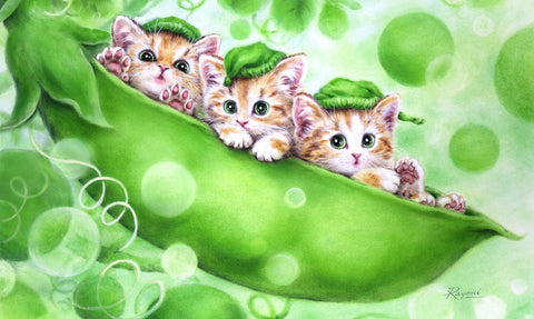 Kittens in a Pod Door Mat image 1