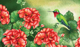 Geraniums and Hummingbird Door Mat image 2