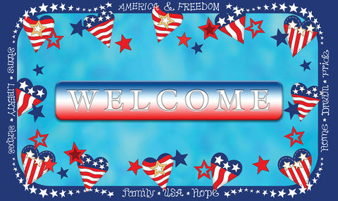 Welcome Stars And Stripes Door Mat image 1