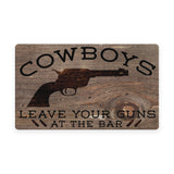 Cowboys Warning Door Mat image 1