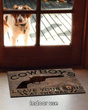Cowboys Warning Door Mat image 5