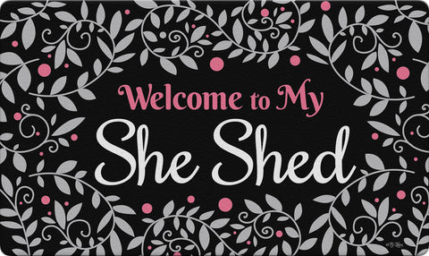 She Shed Welcome Door Mat image 1