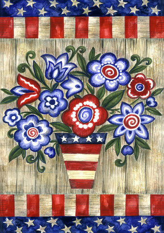 Patriotic Flowers Flag image 1