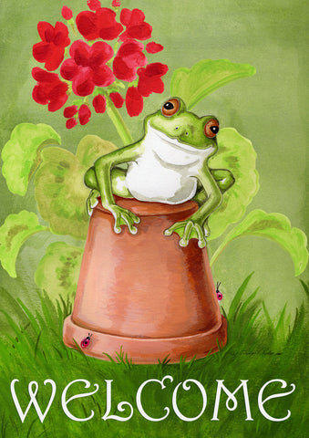 Potted Frog Flag image 1
