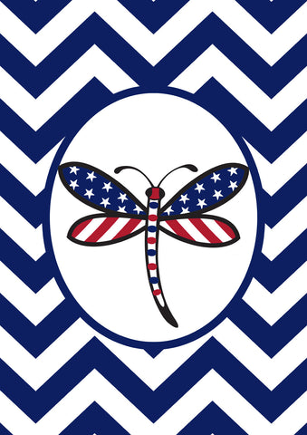 Patriotic Dragonfly- Blue Flag image 1