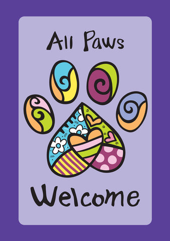 All Paws Welcome Flag image 1