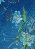 Magnolia On Blue Flag image 2
