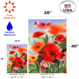 Watercolor Poppies Flag image 6