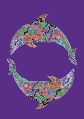 Animal Spirits- Dolphin Flag image 1