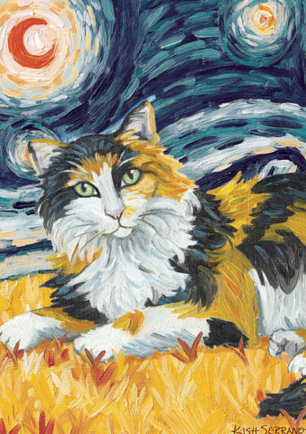 Van Meow- Calico Kitty Flag image 1