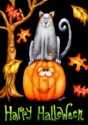Pumpkin Cat Flag image 1