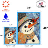 Snowman And Cardinal Flag image 6