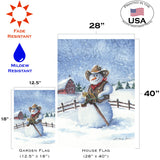Cowboy Snowman Flag image 6