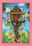 Chickadee Birdhouse Flag image 2