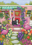 Kittens And Flamingoes Flag image 2