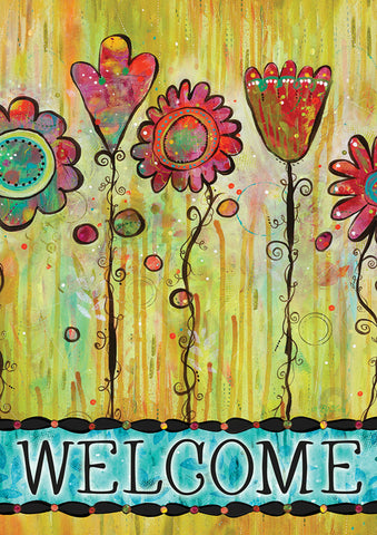 Welcome Blooms Flag image 1