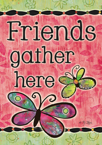 Friends Gather Here Flag image 1