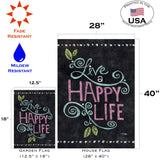 Happy Life Chalkboard Flag image 6