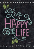 Happy Life Chalkboard Flag image 2