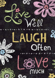 Live Laugh Love Chalkboard Flag image 2