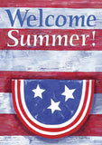Bunting On Striped Welcome Summer Flag image 2