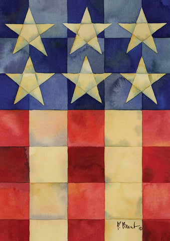 Stars And Stripes On Squares Flag image 1