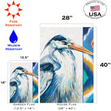 Hand Painted Heron Flag image 6